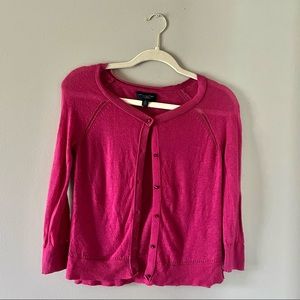 American eagle button up pink cardigan